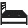 Canapés centraux de jardin 2 pcs noir 120x80 cm bois pin massif 