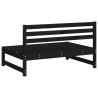 Canapés centraux de jardin 2 pcs noir 120x80 cm bois pin massif 