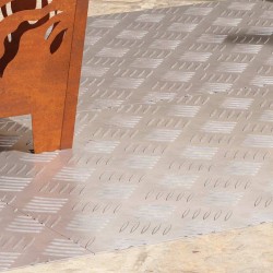 Plaques antidérapantes en alu en damier - 4 pièces - 90x50 cm 