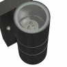 Lampe Murale Extérieure Détecteur Noir Acier Inoxydable IP44 