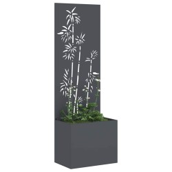 Jardinier avec Panneau Décoratif Anthracite 50 x 140 cm 