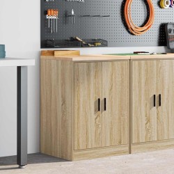 Armoire de rangement de garage chêne sonoma 60x51x85cm bois pin 