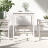 Table de jardin blanc 121x82,5x110 cm bois massif de pin 