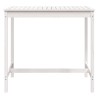 Table de jardin blanc 121x82,5x110 cm bois massif de pin 