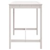 Table de jardin blanc 121x82,5x110 cm bois massif de pin 