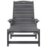 Chaise Longue Gris Clair 53x162x98.5 cm HDPE 