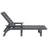 Chaise Longue Gris Clair 53x162x98.5 cm HDPE 