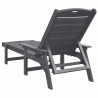 Chaise Longue Gris Clair 53x162x98.5 cm HDPE 