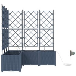 Jardinières de jardin 1 pc Gris 120 x 120 x 142 cm Plastique 