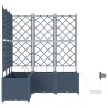 Jardinières de jardin 1 pc Gris 120 x 120 x 142 cm Plastique 