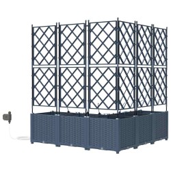 Jardinières de jardin 1 pc Gris 120 x 120 x 142 cm Plastique 