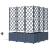 Jardinières de jardin 1 pc Gris 120 x 120 x 142 cm Plastique 