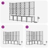 Jardinières de jardin 1 pc Gris 120 x 120 x 142 cm Plastique 