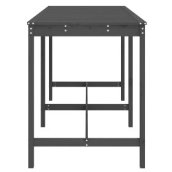 Table de jardin gris 203,5x90x110 cm bois massif de pin 
