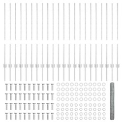 Poteaux de clôture 22 pcs U-Channel 120 cm Acier galvanisé 