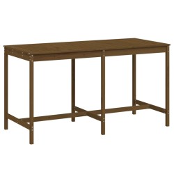 Table de jardin marron miel 203,5x90x110 cm bois massif de pin 