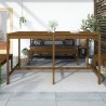 Table de jardin marron miel 203,5x90x110 cm bois massif de pin 