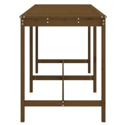 Table de jardin marron miel 203,5x90x110 cm bois massif de pin 