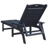 Chaise longue bleu marine 53x162x98.5 cm HDPE 