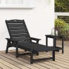 Chaiselongue Noire 53x162x98.5 cm HDPE 