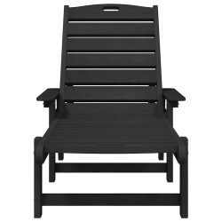 Chaiselongue Noire 53x162x98.5 cm HDPE 