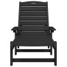 Chaiselongue Noire 53x162x98.5 cm HDPE 