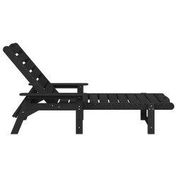 Chaiselongue Noire 53x162x98.5 cm HDPE 