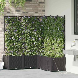 Jardinières de jardin 1 pc Noir 120 x 120 x 142 cm Plastique 