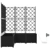 Jardinières de jardin 1 pc Noir 120 x 120 x 142 cm Plastique 