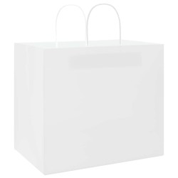 Sacs en papier 250 pcs avec poignées blanc 32x22x28 cm 