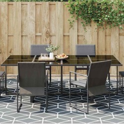Tapis d'extérieur ARAKIL Gris et Blanc Polyester 300 x 400 cm 