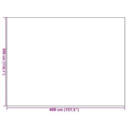 Tapis d'extérieur ARAKIL Gris et Blanc Polyester 300 x 400 cm 