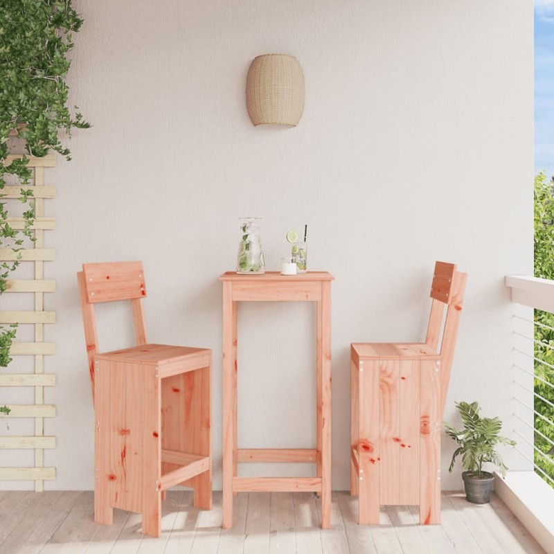 Tabourets de bar lot de 2 40x48,5x115,5 cm bois massif douglas 