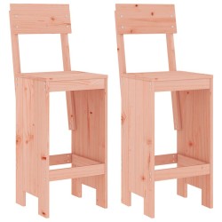Tabourets de bar lot de 2 40x48,5x115,5 cm bois massif douglas 