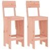 Tabourets de bar lot de 2 40x48,5x115,5 cm bois massif douglas 