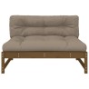 Canapé central 120x80 cm marron miel bois de pin massif 