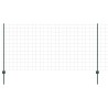 Kit de clôture de jardin Lot de 2 Vert Métal en PVC 