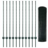Kit de clôture de jardin Lot de 2 Vert Métal en PVC 