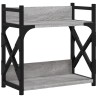 Support d'imprimante à 2 niveaux Sonoma gris 40x20x40 cm 