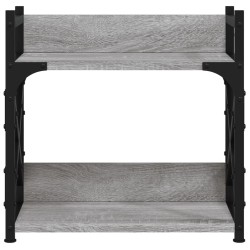 Support d'imprimante à 2 niveaux Sonoma gris 40x20x40 cm 