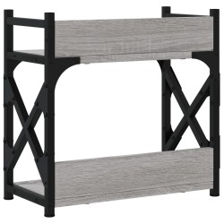 Support d'imprimante à 2 niveaux Sonoma gris 40x20x40 cm 