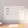 Tableau noir magnétique mural blanc 60x40 cm verre trempé 