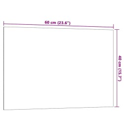 Tableau noir magnétique mural blanc 60x40 cm verre trempé 