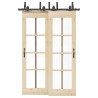 Kit de quincaillerie de porte coulissante 152,5 cm acier noir 