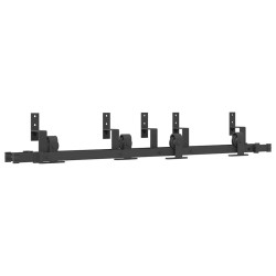 Kit de quincaillerie de porte coulissante 152,5 cm acier noir 