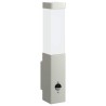 Lampe Murale Extérieure avec Capteur Acier Inoxydable Argent IP44 