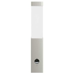 Lampe Murale Extérieure avec Capteur Acier Inoxydable Argent IP44 