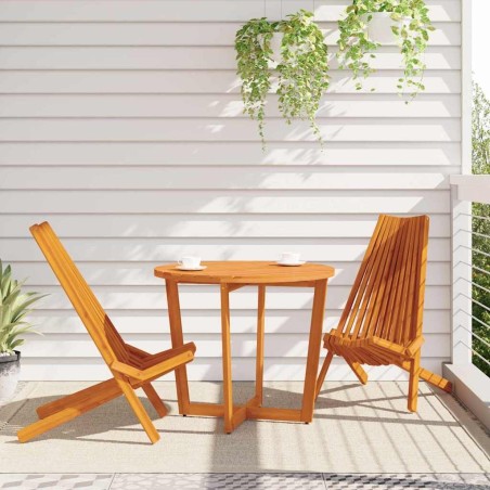 Chaises de Jardin Pliantes 2 pcs Bois Acacia 