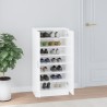 Armoire à chaussure Blanc brillant 55x35x108 cm Bois ingénierie 