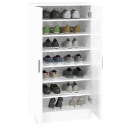 Armoire à chaussure Blanc brillant 55x35x108 cm Bois ingénierie 